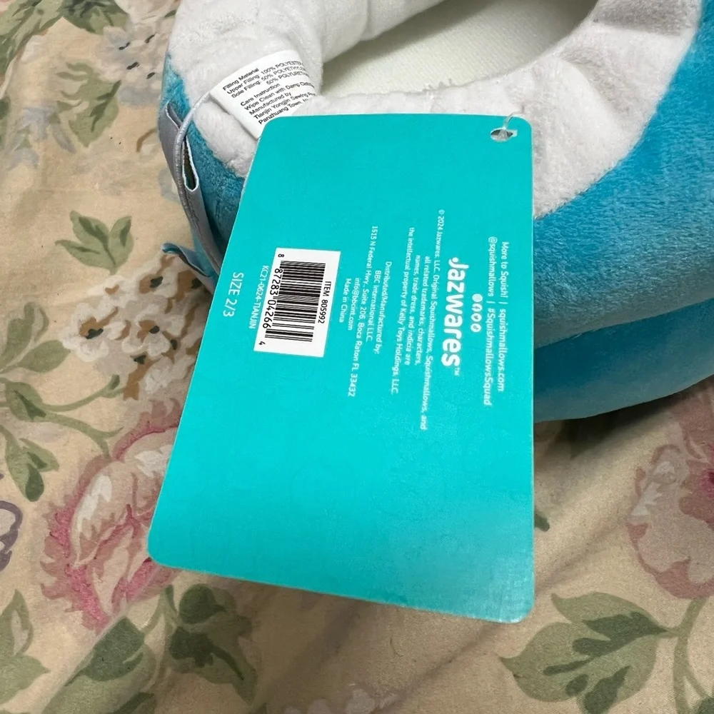 Squishmallows Blue Dragon slippers